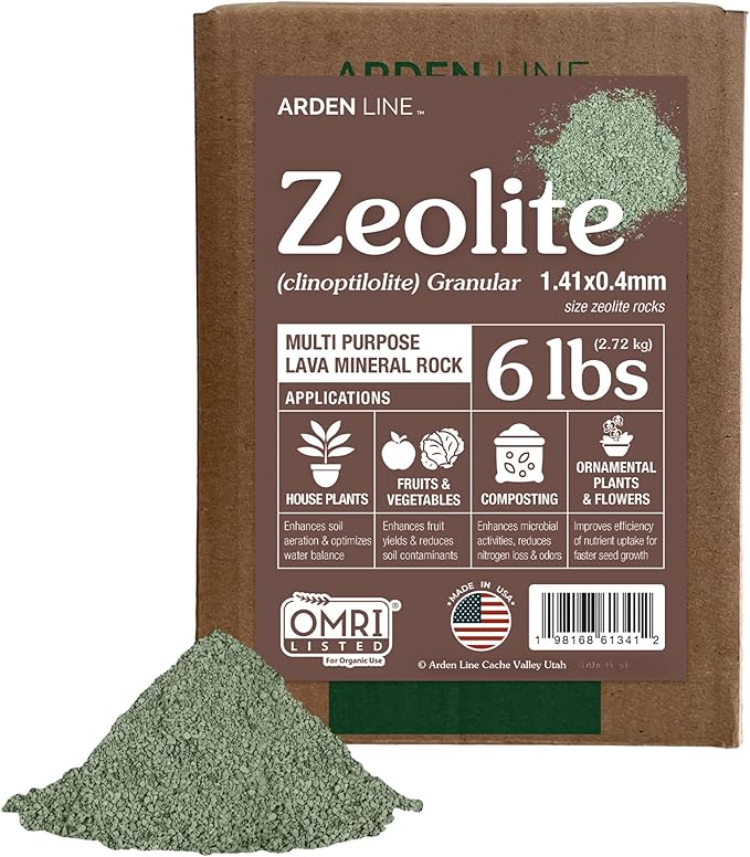 Zeolite Granular 3 Quarts 6 Pounds for Garden Plant Soil Amendment Composting Aquarium Filter Media
