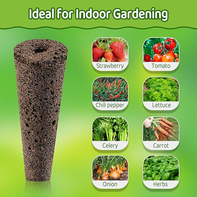121 Pack Seed Starter Pods Kit for AeroGarden, Including 50pcs Grow Sponges, 50pcs Pod Lables, 1 Tweezers & 20pcs Tags, Replacement Root Growth Sponge for Most Hydroponics Growing System Seed Pods