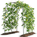 Tall Garden Arch Trellis for Climbing Plants, 83in Tall Metal Plant Support Trellis Archway for Climbing Plant Vegetables Cucumber, Outdoor Yard Lawn Garden Arch Tunnel Trellis