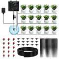 Automatic Plant Waterer Indoor, Drip Irrigation System for Potted Plants, Vacation Plant Self Watering Device, Drip Timer Auto Watering for Housplants, Garden, Greenhouse (15 Pots, Adjustable Dripper)