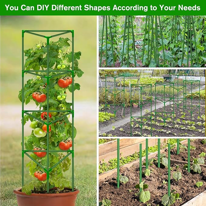 8 Pack Tomato Cages for Garden, Tomato Cage Trellis, Garden Cage Heavy Duty Tomato Stake Support, Gardens Stakes Plant Cage for Pots Plants Vegetables