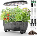 12-Pod Indoor Herb Garden Hydroponics Growing System Kit with LED Grow Light, Indoor Gardening System for Herbs, Vegetables, Lettuce on Countertop (Seeds NOT Included)