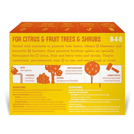 SimplyGro Fertilizer Spikes for Citrus & Fruit Trees & Shrubs (12 Spikes - 3.0 Lbs)