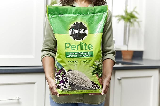 Miracle-Gro Perlite - Enriched with Plant Food, Improves Drainage and Aeration in Potting Soil Mixes, For Container Plants, 8 qt. (3-Pack)