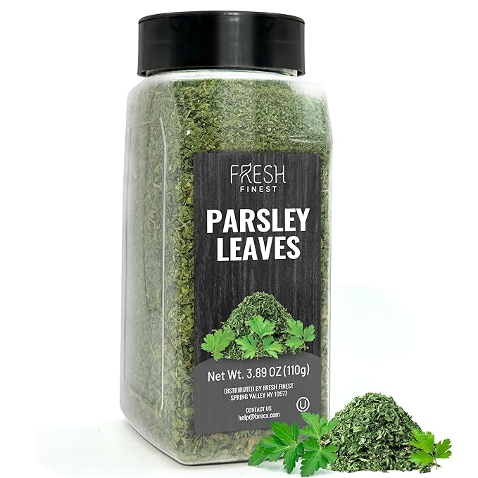 Fresh Finest Parsley Flakes Spice 3.89 oz – Dried Parsley Leaves in Jar, Non-GMO, Gluten-Free, Flavorful Herb Seasoning