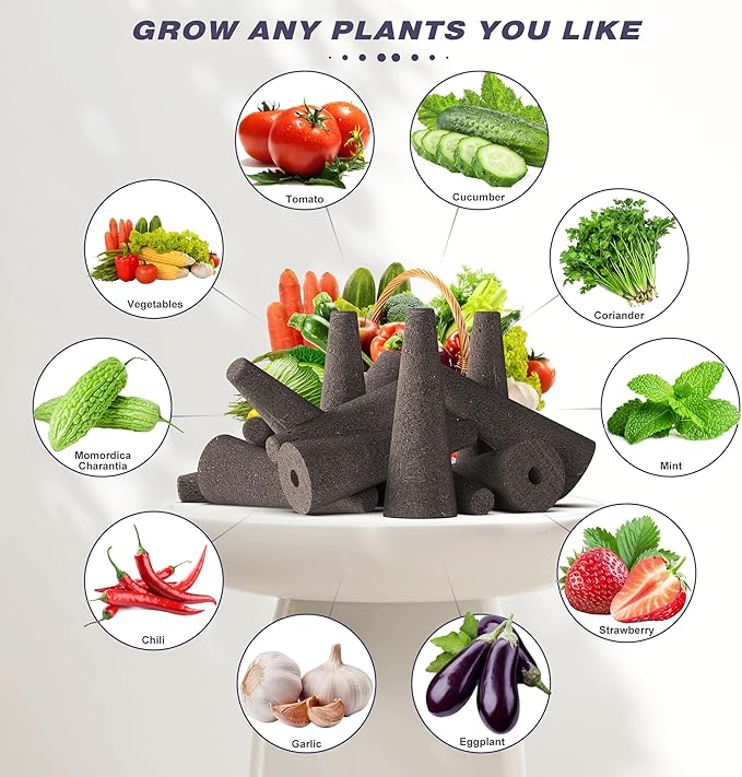 125 PCS Hydroponic Pods for Aerogarden, Grow Anything Seed Pod Kit with 50 Grow Sponges, 50 Labels 12 Grow Baskets, 12 Grow Domes and 1 Tweezers - Compatible with Hydroponics Growing System Kit