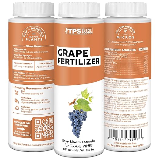 Grape Fertilizer – Liquid Plant Food for Bigger Harvests, Stronger Vines & Better Fruit Development, 8 oz