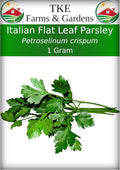 TKE Farms & Gardens - Italian Flat Leaf Parsley Seeds for Planting, 600+ Heirloom Non-GMO Seeds, Perfect for Indoor and Outdoor Gardens, Petroselinum crispum, Qty 1