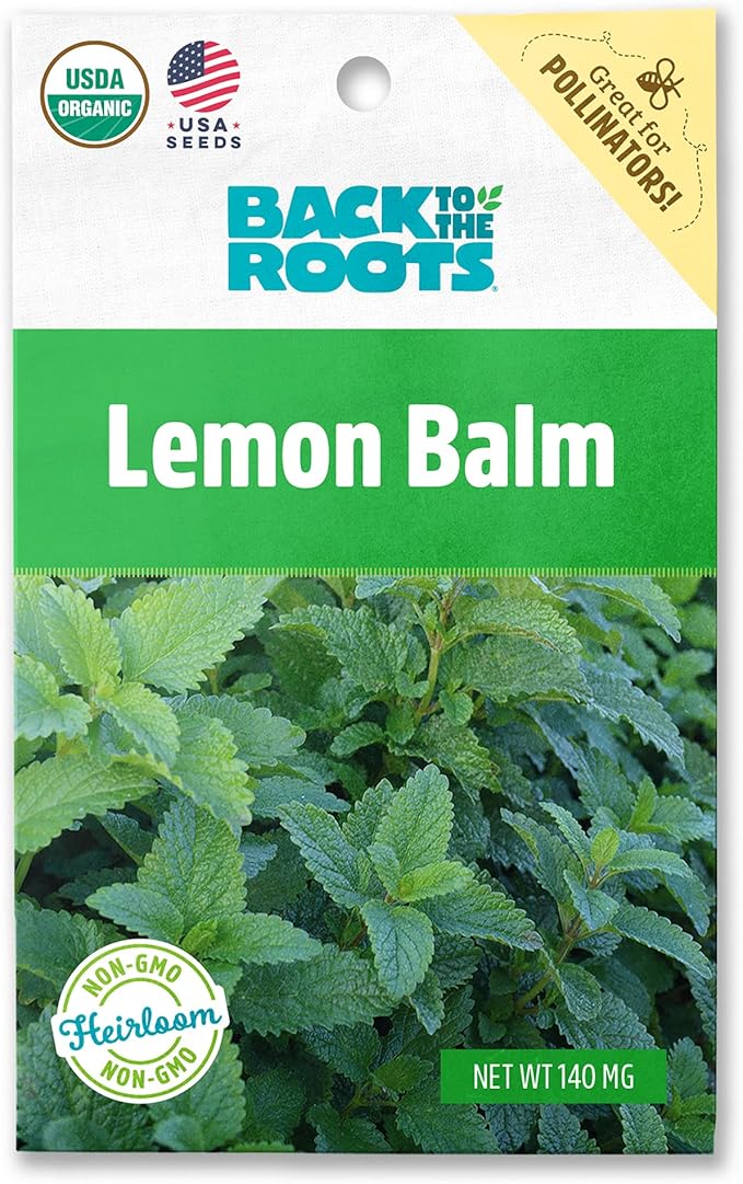 Back to The Roots 100% Organic Seed Packet - Lemon Balm 140mg