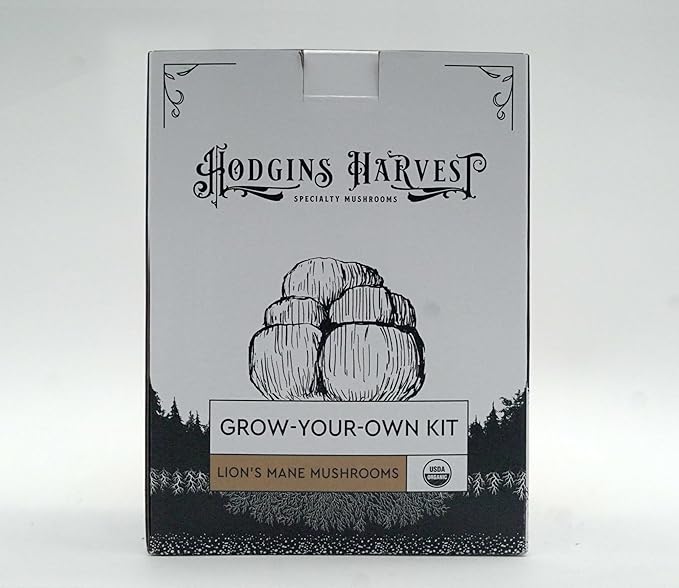 Organic Lion's Mane Mushroom Growing Kit - Indoor Gardening Kit for Fresh Gourmet Mushrooms - Easy to Grow at Home - Holiday Gift for Garden Lovers & Foodies - Grown in USA - 3.5 lb