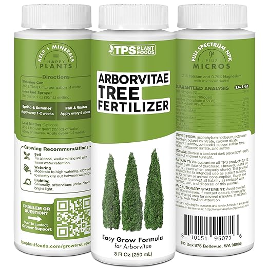 Arborvitae Tree Fertilizer – Liquid Plant Food for Fuller Green Foliage, Faster Growth & Stronger Root Development, 1 Gallon