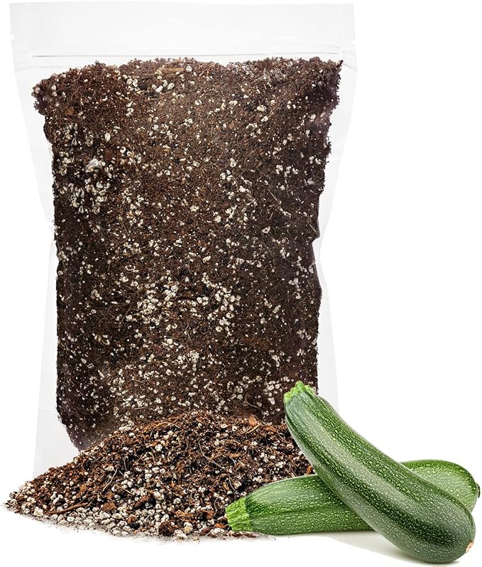 GARDENERA Premium Organic Potting Soil for Zucchini - (2 Quart Bag)
