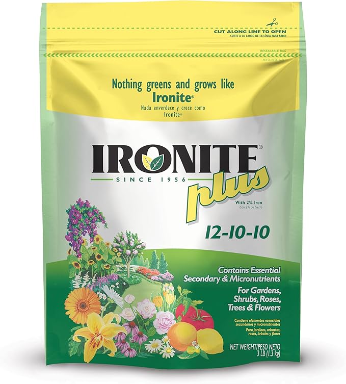 Ironite Plus Shrubs, Trees Plant Food Bag Granular 12-10-10 3lb