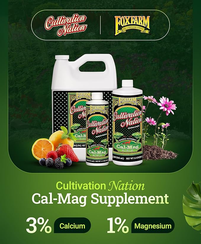 FoxFarm Cultivation Nation Cal-Mag for Plants - 4-0-0, 3% Calcium, 1% Magnesium - 1-Pint
