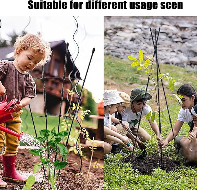 Garden Trellis for Climbing Plants Outdoor & Indoor, 47in Plant Trellis for Vines, Flowers,Tomato cage 3 Shapes Rustproof Plant Support Trellis for Potted Plants,Rose, Cucumber, Pea, Tomato