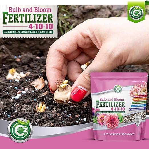 4-10-10 Bulb and Bloom Fertilizer - Made in USA - NPK + Micronutrients Plant Food for Indoor/Outdoor Plants, Trees, and Flower Gardens