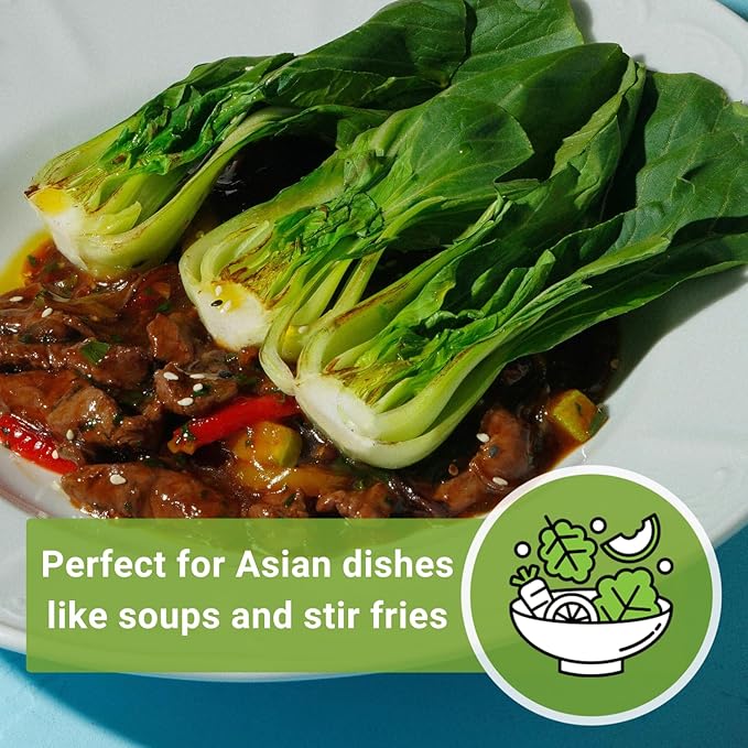 Sow Right Seeds - Yu Choy Sum Seeds for Planting - Unique Chinese Cabbage Variety - Asian Vegetable - Easy to Grow - Non-GMO Heirloom Greens - Versatile in Large Gardens or Small Spaces (1)
