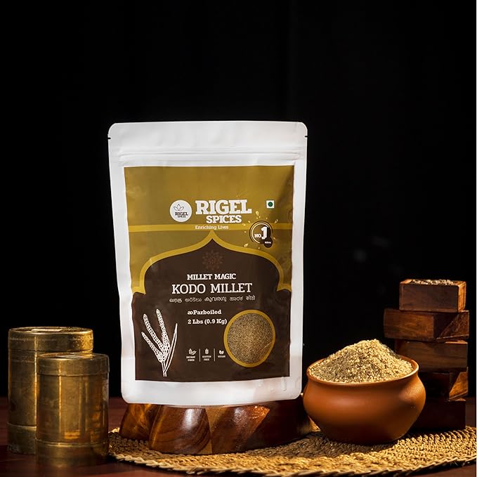 Rigel Spices Kodo Millet | 2lbs resealable pack | Varagu | Non GMO | Gluten Free | Rich in fiber