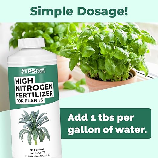 High Nitrogen Fertilizer for Plants – Liquid Plant Food for Rapid Green Growth, Deep Leaf Color & Strong New Foliage, 32 oz