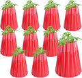 Adnee 10 Pack Water Filled Plant Protectors-19 x 17 Inch Reusable Wall of Water Plant Covers for Tomato Plants-Red Early Season Insulating Plant Protective Cover for Outdoor Winter Freeze Protection