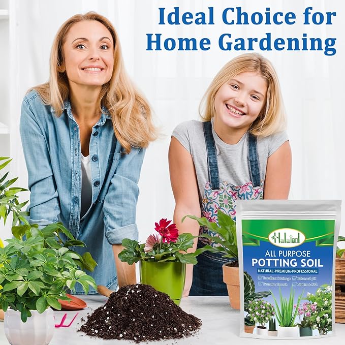 Halatool 3QT Indoor Potting Soil for Plants Orchid Potting Mix Garden Top Succulent Bonsai Soil for Aloe Vera Houseplants Flowers Vegetables & Herbs