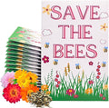 Wildflower Seed Packets Save The Bees Party Favors (Pack of 30) - Bee Friendly & Pollinator Wildflower Seed for Planting Gardening