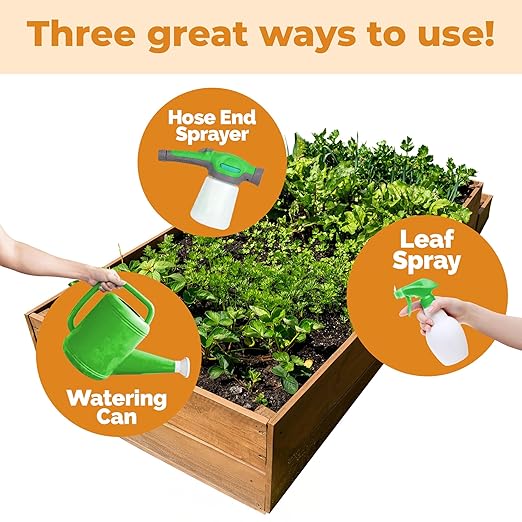 Raised Bed Fertilizer – Liquid Plant Food for Higher Garden Yields, Strong Root Development & Healthy Vegetable Growth, 32 oz