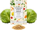Crisphead Iceberg Lettuce Seeds for Planting - Heirloom, Non-GMO Head Variety with Dense, Crunchy Heads for Fresh Salads, Sandwiches, and Home Garden Growing | Woods Creek Seeds