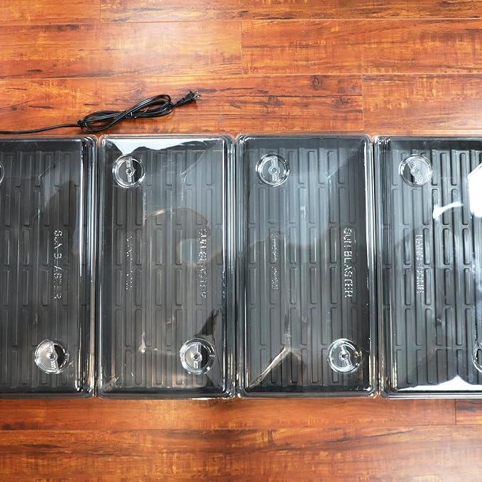 SunBlaster Super Germination Station Includes Reusable Seed Starting Trays, Heat mat, 2" Vented Domes, Indoor Seed Starter kit