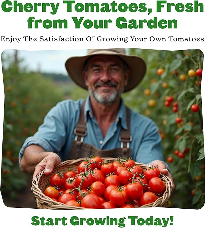 Epic Gardening Cherry Tomato Seed Bundle - 2 Sweet & Juicy Varieties, Includes Tropical Sunset & Chadwick Cherry, Perfect for Salads, Snacking & Sauces, Easy-to-Grow Non-GMO Seeds