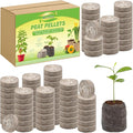 ZeeDix 100 Pcs (36mm) Peat Pellets for Seedlings, Compressed Seed Starting Plugs Pallet Potting Soil Block, Seed Starter Pellets Soil Pods for Planting Flowers, Herbs and Vegetables