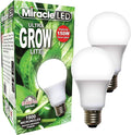 Miracle LED Commercial Hydroponic Ultra Grow Lite - Replaces up to 150W - Daylight White Full Spectrum LED Indoor Plant Growing Light Bulb For DIY Horticulture & Indoor Gardening (604273) 2 Pack