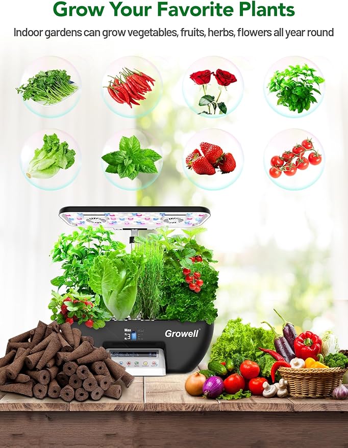 Growell 240 Pcs Hydroponic Pods Kit, 120 Pcs Grow Sponges with 120 Pcs Pod Labels Compatible with Aerogarden and Others Brand, Seed Pod Starter Kit for Hydroponics Growing System