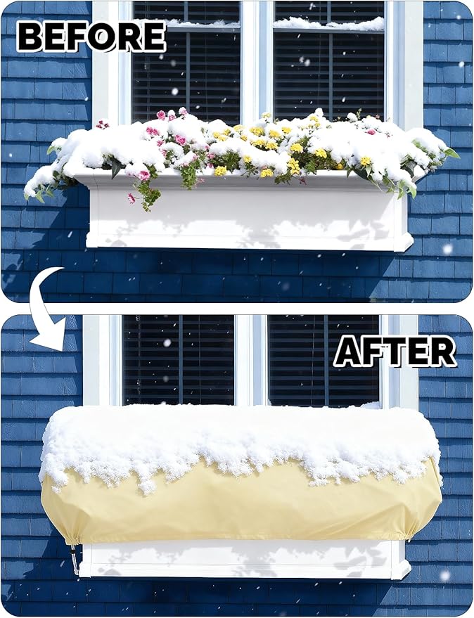2 Pack Plant Covers Freeze Protection, Plant Frost Protection Covers, Winter Plant Covers, Plant Protection Wrap Cover, Reusable Frost Cloths for Outdoor Plant, with Drawstring (59"x17.7"x15.7")