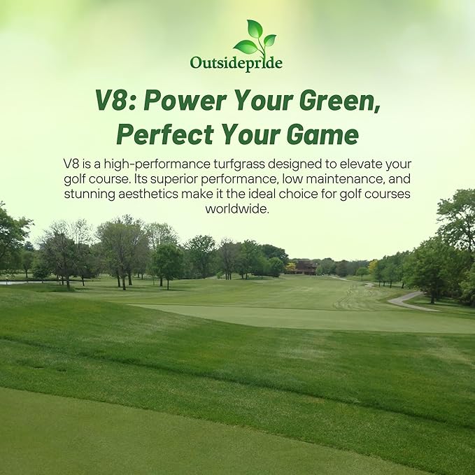 Outsidepride V8 Creeping Bentgrass Seed - 2 lbs. Fine-Bladed, Premium Quality Turf, Grass Seeds for Smooth Surface, & High-Traffic Areas, Ideal Grass for Golf Courses Putting Greens, & Fairways