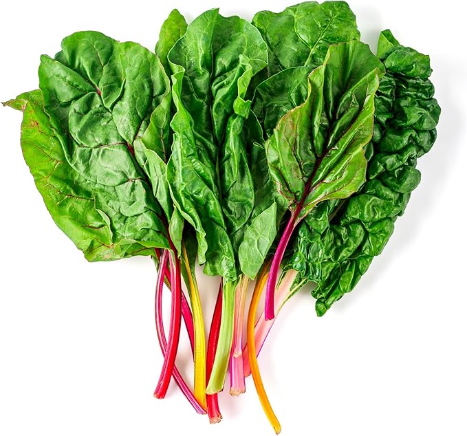 TKE Farms & Gardens - Rainbow Swiss Chard Seeds for Planting, 175+ Heirloom Non-GMO Seeds, Vibrant Mix of Red, Pink, Gold and Green Stems, Sweet Tender Leaves, Nutritious, Easy-to-Grow Garden Favorite