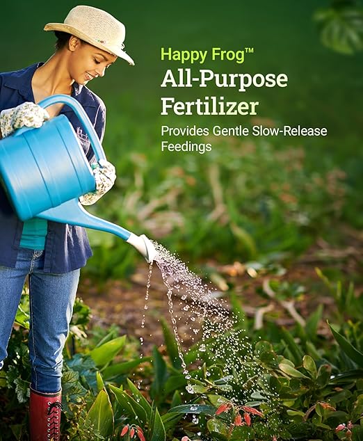 FoxFarm Happy Frog All Purpose Fertilizer - Slow Release Fertilizer for Flowers, Vegetables & Ornamental Plants - Contains Soil Microbes & Mycorrhizal Fungi - OMRI Listed, 4 lb, Pack of 2