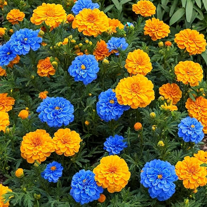 1200+ Mix Color Marigold Seeds for Planting - African Marigold Seeds French Marigold Non-GMO Heirloom Garden Flower to Plant Open Pollinated Annual Flowers