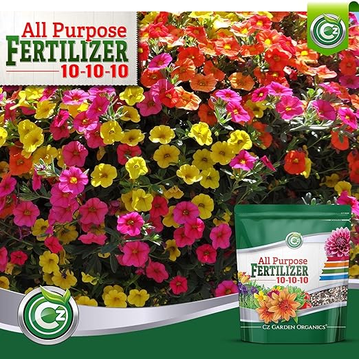 10-10-10 All Purpose Fertilizer - Made in USA - Micronutrients Plant Food for Indoor/Outdoor Plants, Flower Gardens, Fruit & Vegetable Gardens, Trees & Lawns! (All Purpose Fertilizer 8LB)