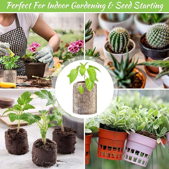 Legigo 200 Pcs 30mm Seed Starter Peat Pellets Pods for Seedlings- Compressed Seed Starting Pellets Seed Starter Pods Plugs Soil Peat Pods for Starting Seeds, Garden Planting Herb Flower Vegetables