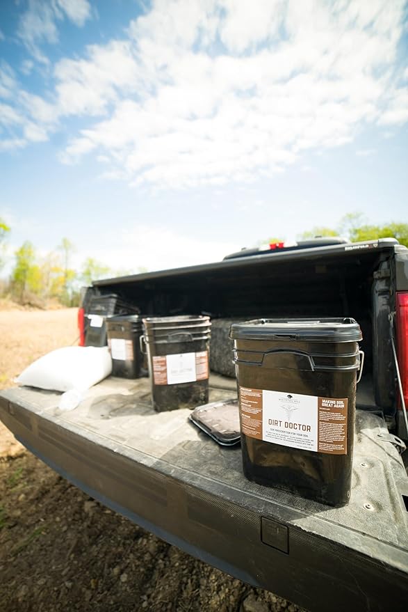 Whitetail Hill Dirt Doctor Food Plot Seed Mix for Deer, Perfect for Rebuilding Topsoil, Breaking up Compaction, and Recharging Nutrients, Buckwheat, Grain Sorghum, 2 Clovers, Tillage Radishes