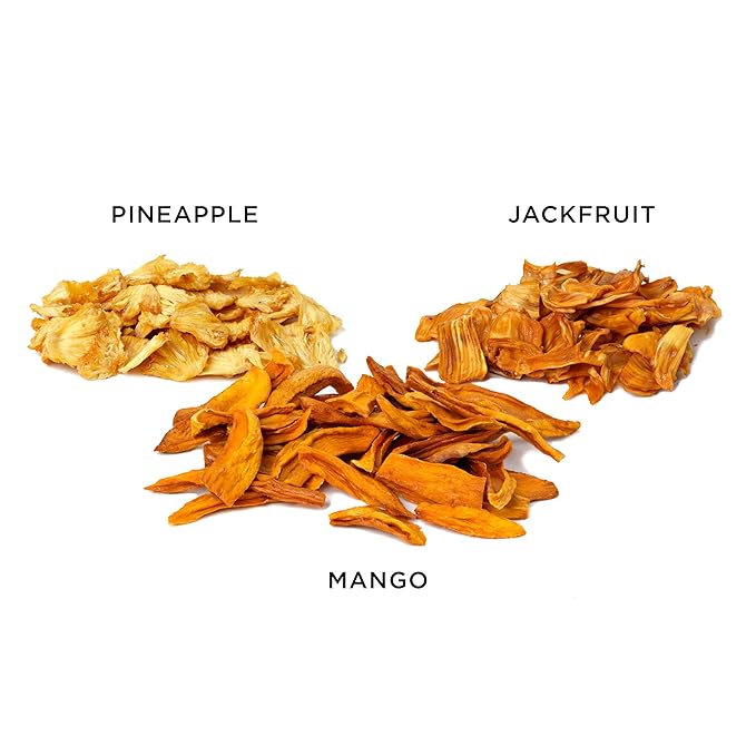 Mavuno Harvest Organic Dried Fruit Variety Pack | Dried Mango, Pineapple, and Jackfruit | Healthy, Vegan, No Sugar Added, Non GMO Snacks for Kids & Adults | 2 Ounce, Pack of 6