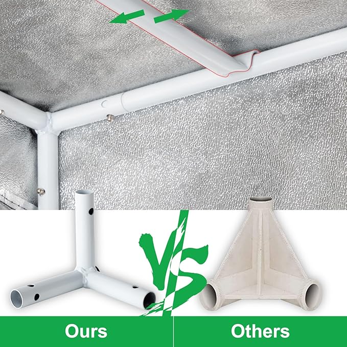 2’x2’Grow Tent, 24"x24"x48" High Reflective Mylar Hydroponic Plant Growing Room with Removable Observation Window & Floor Tray for Indoor Garage Plant Flower Herb