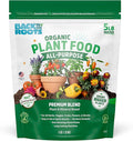 Back to The Roots Organic All-Purpose Plant Food (5 lb. Value Size), Premium Blend, Safe & Sustainable Vegan Formulation Made with Kelp and Alfaalfa Meal, Mycorrhize, and Rock Phosphate Minerals