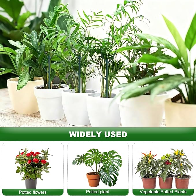 5 Pack Adjustable Plant Support Stakes Stackable Indoor/Outdoor Support Stakes Ideal for Supporting Monstera and Climbing Plants Gardening Accessories Perfect Alternative to Traditional Plant Stakes