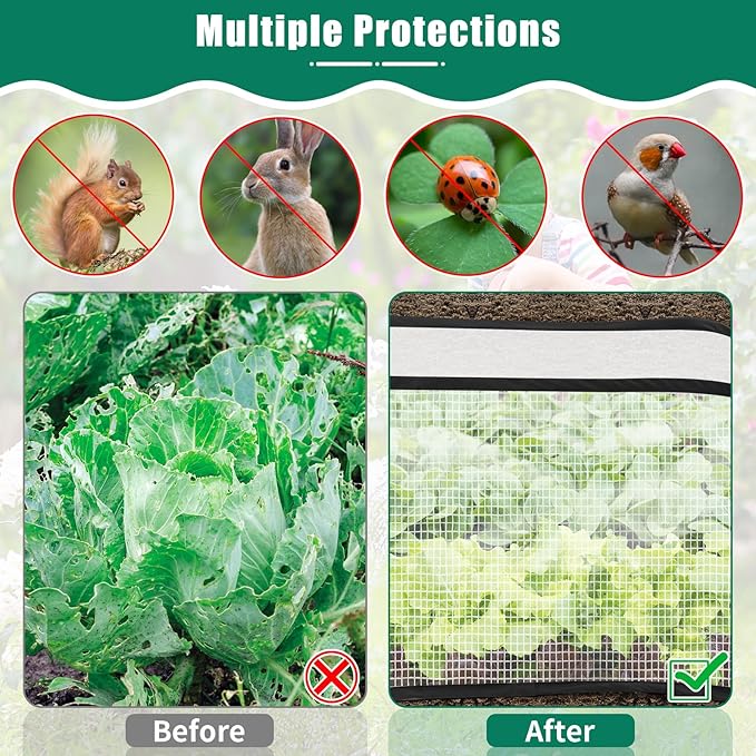 ANGAR Garden Covers for Raised Beds, Garden Row Plants Cover Accelerator, Freeze Protection Greenhouse Cover for Raised Garden Beds Protecting Seedlings Fruits Vegetable Rows