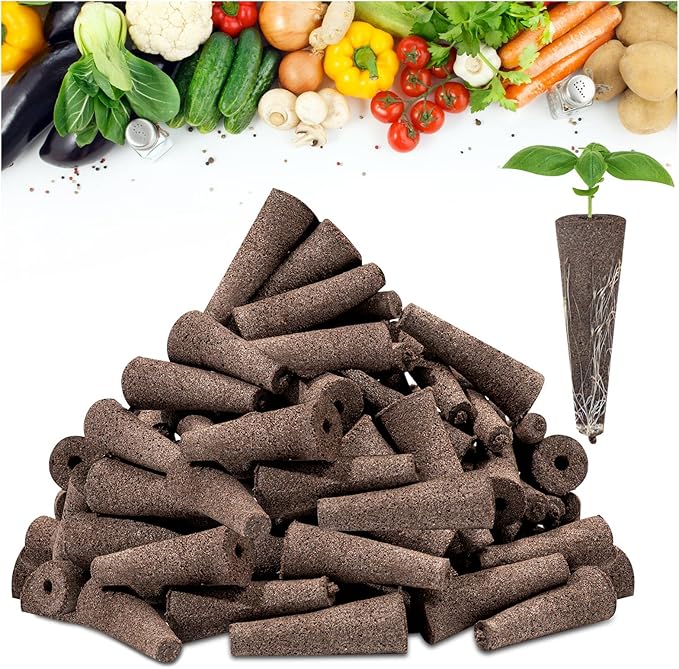 70 Pack Grow Sponges, Seed Pods Replacement, Sponges Seed Growth kit, Bulk Grow Sponges for Indoor Garden System(Brown)