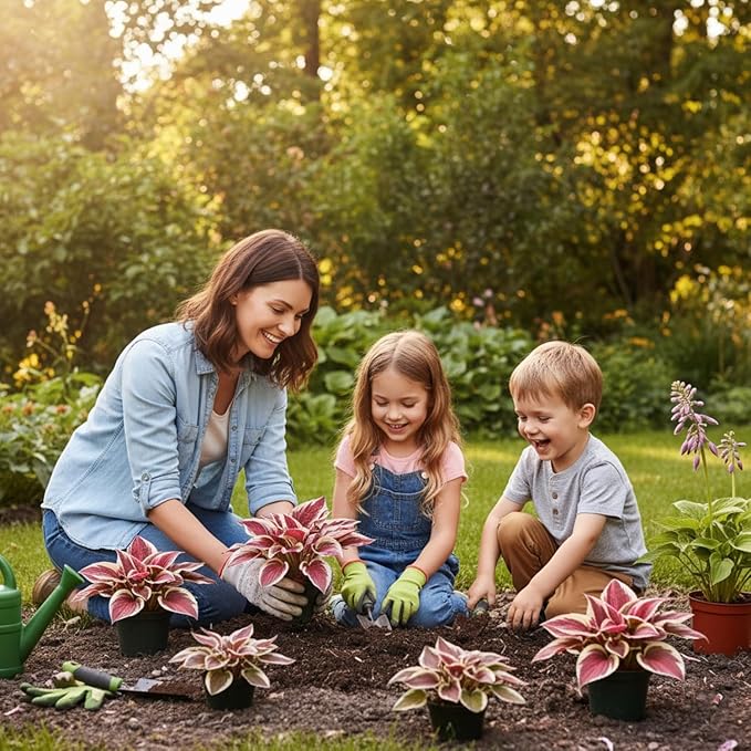 100+ Hosta Seeds for Planting Outdoors, Rare Perennial Flower Seeds, Shade Loving Hosta Plants for Garden Beds, Containers, Patios (White and Red)