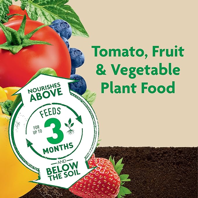 Miracle-Gro Shake 'n Feed Tomato, Fruit and Vegetable Plant Food, For Outdoor In-Ground and Potted Plants, Feeds up to 3 Months, 4.5 lbs.