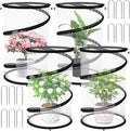 Erinaik 4 Pack Pop up Plant Guard Covers Tent from Animals White, 19.6" x 11.8" Foldable Plant Protectors Mesh Net, Garden Plant Enclosure Protection Cage with Stakes & Carry Bag for Outdoor Plants